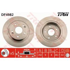 TRW Bremžu disks DF4982