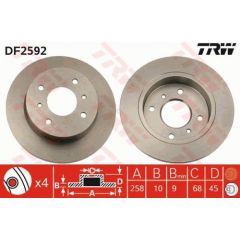 TRW Bremžu disks DF2592