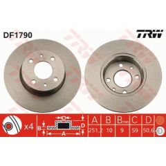 TRW Bremžu disks DF1790