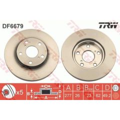 TRW Bremžu disks DF6679