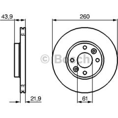 Bosch Bremžu disks 0 986 479 103