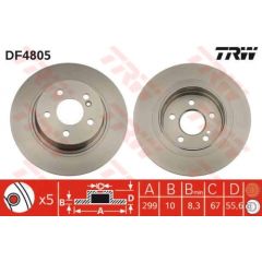 TRW Bremžu disks DF4805