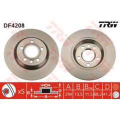 TRW Bremžu disks DF4208