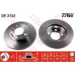 TRW Bremžu disks DF2722