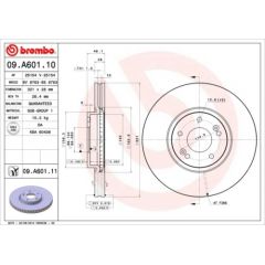 Brembo Bremžu disks 09.A601.10