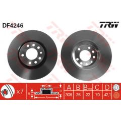 TRW Bremžu disks DF4246