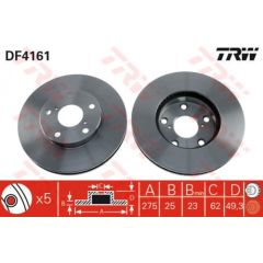 TRW Bremžu disks DF4161
