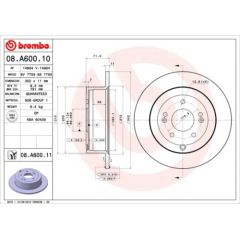 Brembo Bremžu disks 08.A600.10