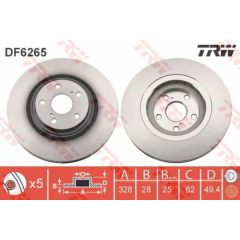 TRW Bremžu disks DF6265