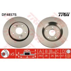 TRW Bremžu disks DF4857S