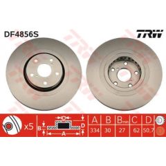 TRW Bremžu disks DF4856S