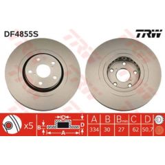 TRW Bremžu disks DF4855S