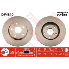 TRW Bremžu disks DF4810