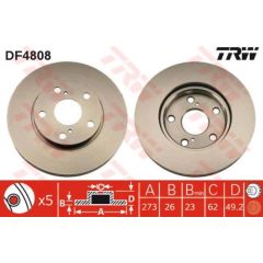 TRW Bremžu disks DF4808
