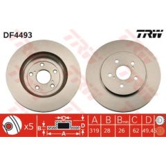TRW Bremžu disks DF4493