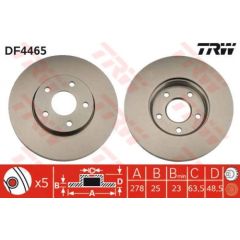 TRW Bremžu disks DF4465