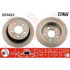 TRW Bremžu disks DF4453
