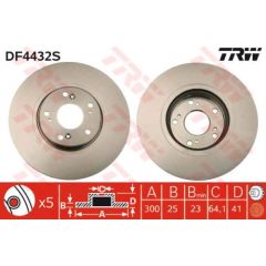 TRW Bremžu disks DF4432S