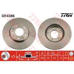 TRW Bremžu disks DF4386