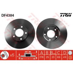 TRW Bremžu disks DF4384