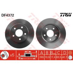 TRW Bremžu disks DF4372