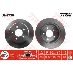 TRW Bremžu disks DF4336