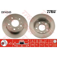 TRW Bremžu disks DF4245