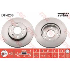 TRW Bremžu disks DF4236