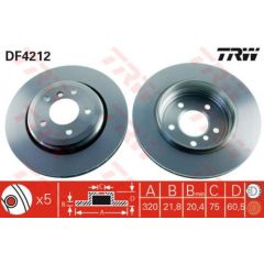 TRW Bremžu disks DF4212