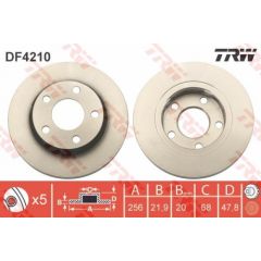 TRW Bremžu disks DF4210