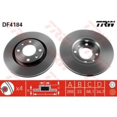 TRW Bremžu disks DF4184
