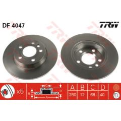 TRW Bremžu disks DF4047