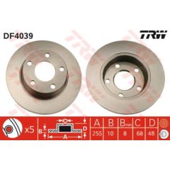TRW Bremžu disks DF4039