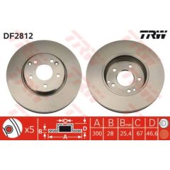 TRW Bremžu disks DF2812