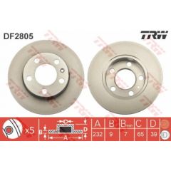 TRW Bremžu disks DF2805