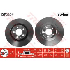 TRW Bremžu disks DF2804