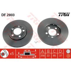 TRW Bremžu disks DF2803