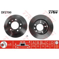 TRW Bremžu disks DF2790