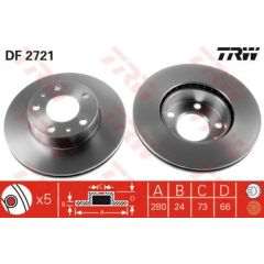 TRW Bremžu disks DF2721