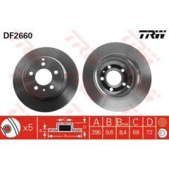 TRW Bremžu disks DF2660