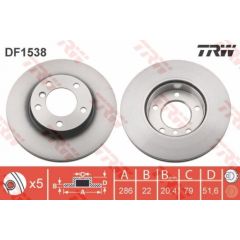 TRW Bremžu disks DF1538