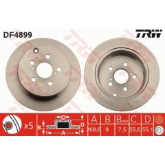 TRW Bremžu disks DF4899