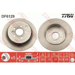 TRW Bremžu disks DF6129