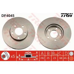 TRW Bremžu disks DF4045