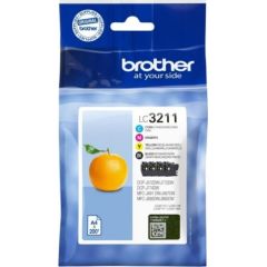 BROTHER LC3211VALDR VALUE PACK (LC3211 BK/C/M/Y) Tintes printeru izejmateriāli