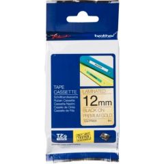 BROTHER TZE-PR831 12 BLACK ON GOLD TAPE Tintes printeru izejmateriāli