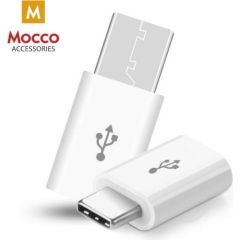 Mocco Universāls Adapteris Micro USB(male) uz Type-C(female) USB Savienojums Balts Data USB kabeļi