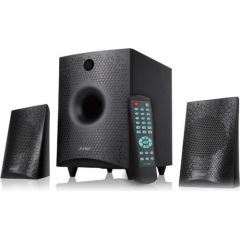 Fenda Datora skaļruņu komplekts ar Bluetooth F&D F210X 2.1 USB/SD FM, digital, LED display, Wooden, Black