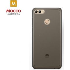 Mocco Ultra Back Case 0.3 mm Aizmugurējais Silikona Apvalks Priekš Huawei P20 Caurspīdīgs-Melns