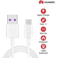 Huawei AP71 SuperCharge Oriģināls Type-C 3.1 Datu un Uzlādes Kabelis 1m Balts (OEM)